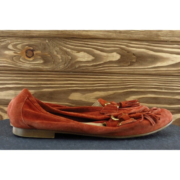Strover Size 37 M Orange Loafer Shoes Leather Women - Picture 4 of 7